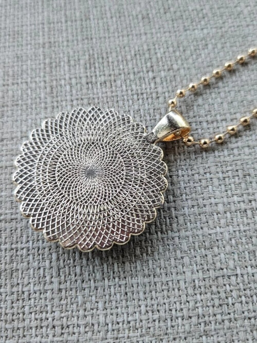 ALLAH Pendant Necklace Cobochon Gold Tone Chain Fashion Jewelry Religious Islam - Picture 6 of 11